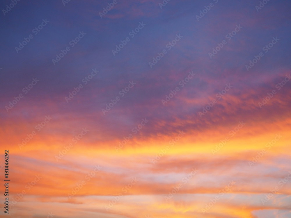 Beutiful sky during sunset.