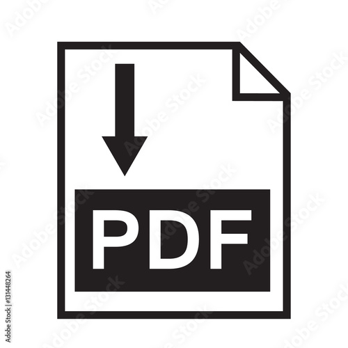 Download pdf file button isolated on white background. pdf file