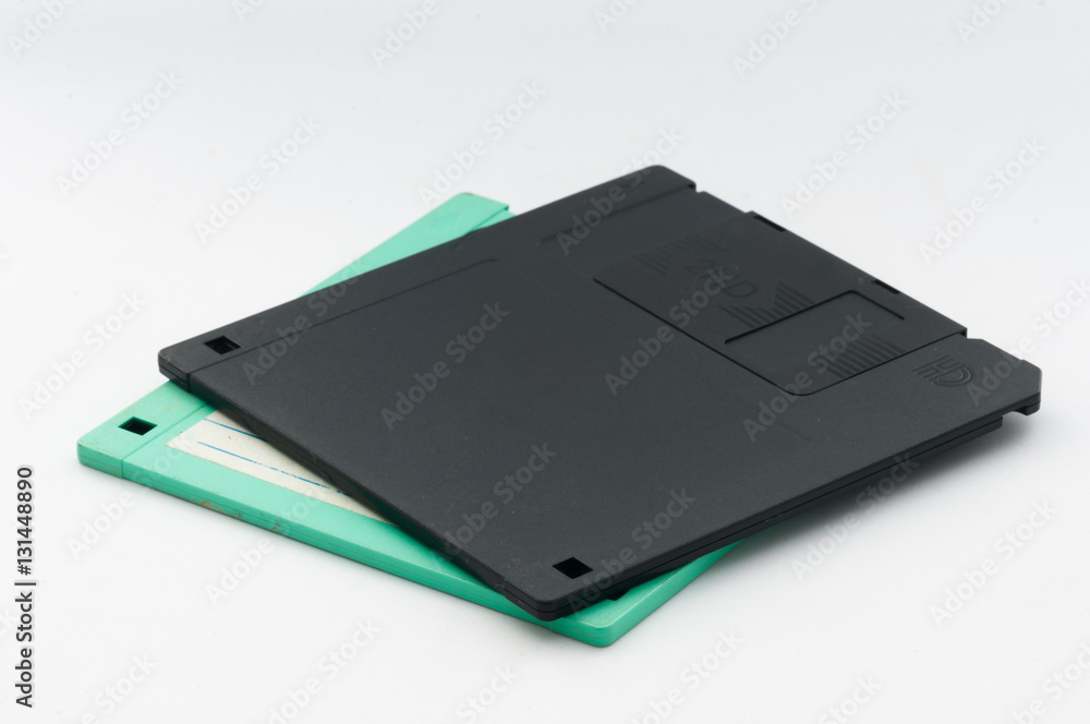 The diskette in the white background The diskette in the white background