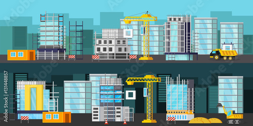 Construction Site Orthogonal Banners