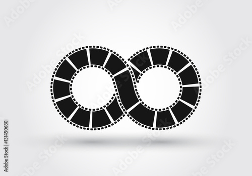 Infinite strip of film. Conceptual logo