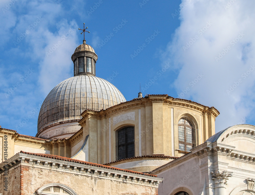 The dome of one of the temples of Venice in Italy