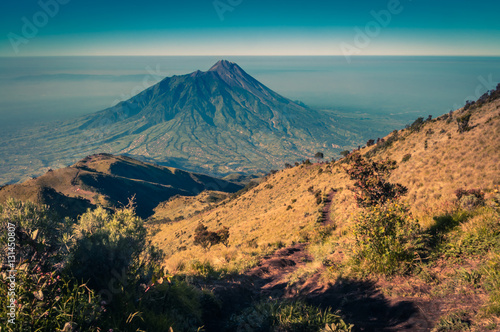 Mount Merbabu in morning