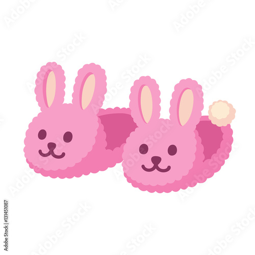 Pink bunny slippers photo