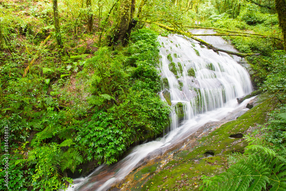 Waterfall in autumn forest at Kew Mea Pan National Park, Cheingmai ,Thailand Waterfall in autumn forest at Kew Mea Pan National Park, Cheingmai ,Thailand