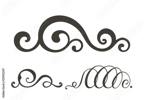 Vector swirl elements for design.
