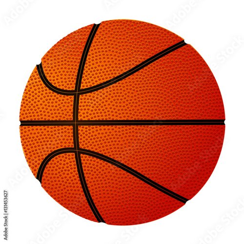 Basketball ball over white background. Vector