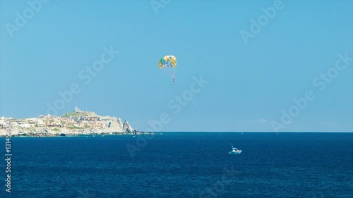 Parasailing Excursion in Cabo San Lucas Mexico on a Sunny Day off the Mexican Riviera Coast