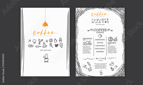 Creative menu design. Menu template and layout menu.