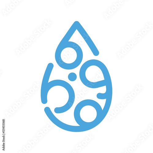 water drop in arabic motif. wudu (arabic word) motif. logo vector.