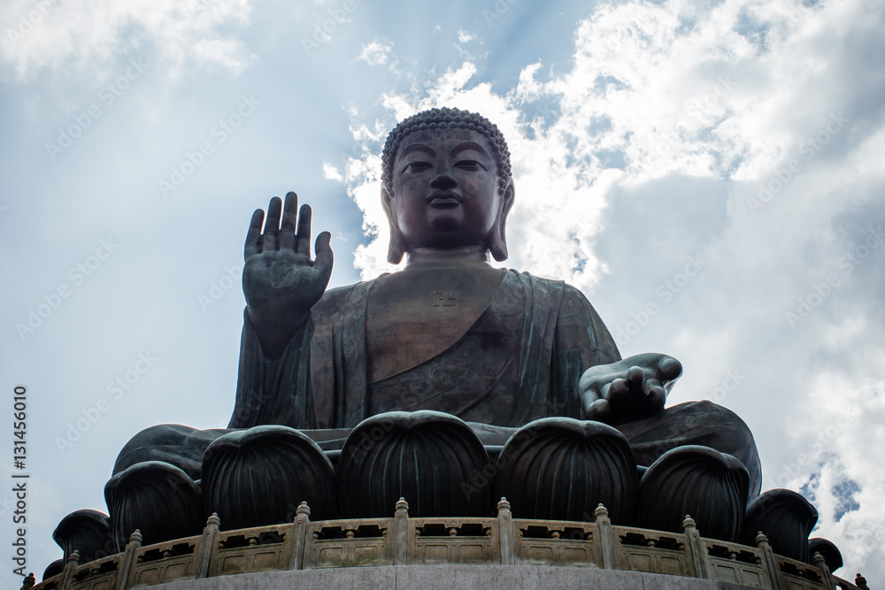 Obraz premium Big Buddha in Hongkong, Landmark at Nong Ping, Hong Kong