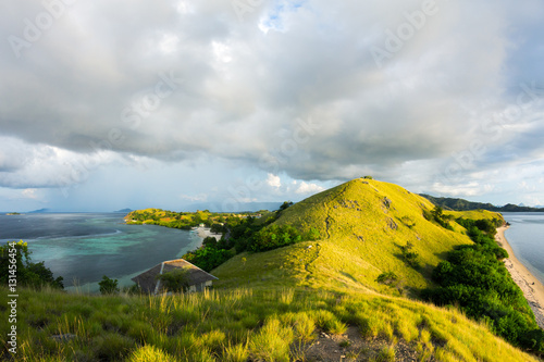 Overview to Seraya Island from the hill, East Nusa Tenggara, Indonesia