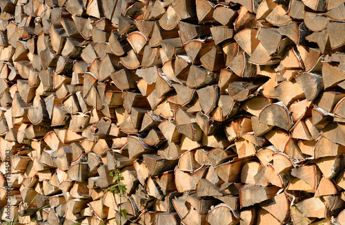 Firewood texture close up.