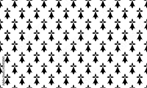 Black hermines - Breton symbols vector seamless pattern photo