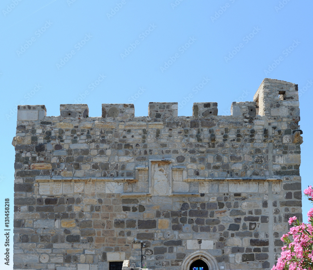 La tour d'Angleterre du château Saint-Pierre à Bodrum en Anatoli
