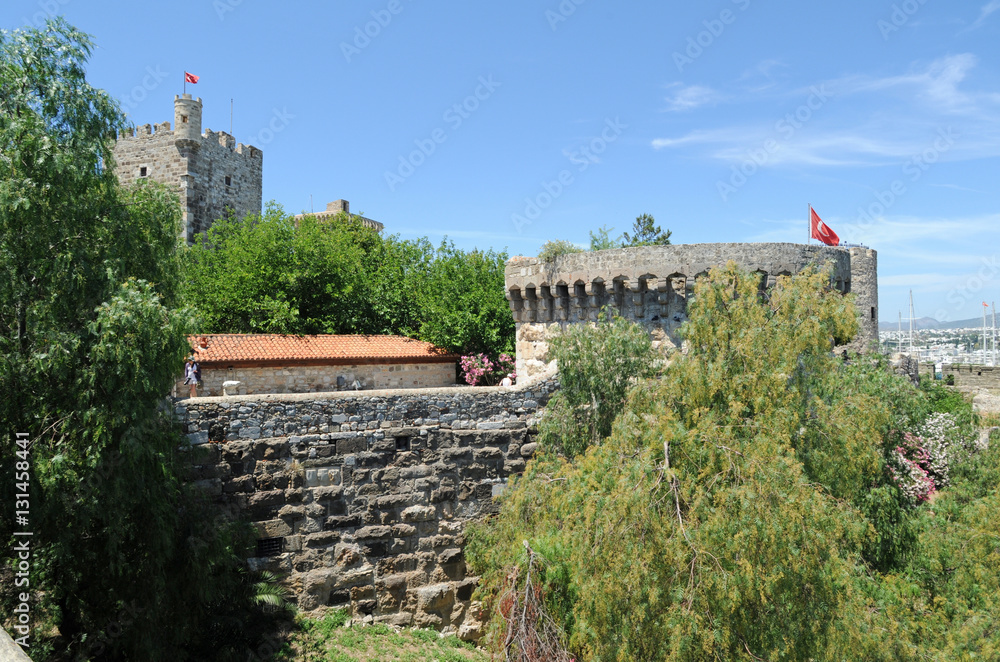 La tour d'Allemagne du château Saint-Pierre à Bodrum en Anatolie