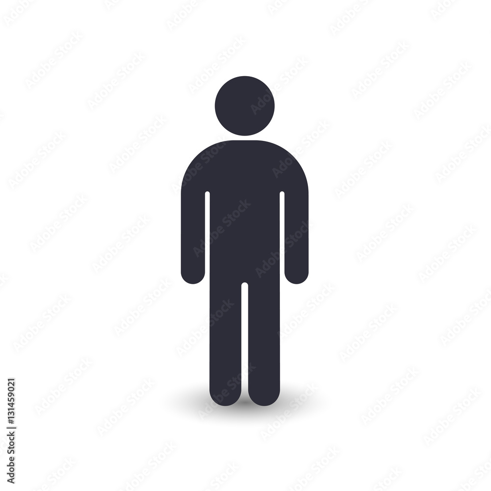 Man icon vector simple illustration isolated on white. Man icon vector simple illustration isolated on white.