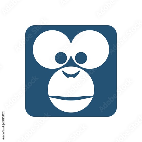 orangutan logo vector.