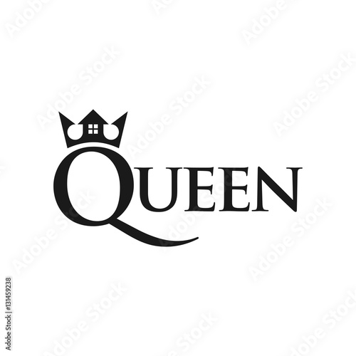 crown with home symbol. logo template. logo vector.