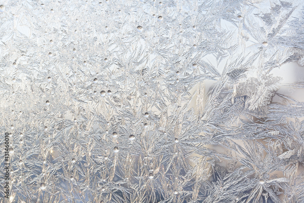 Fototapeta premium Frozen window glass