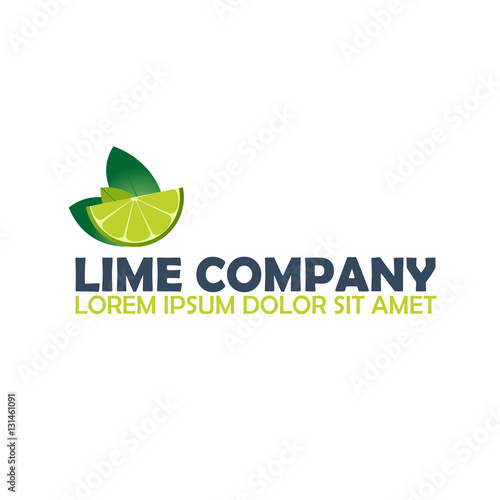 Lime logo company. Citrus. Vector logo illustration.