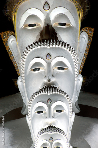 Five face Buddha statue at Wat Pha Sorn Kaew temple.