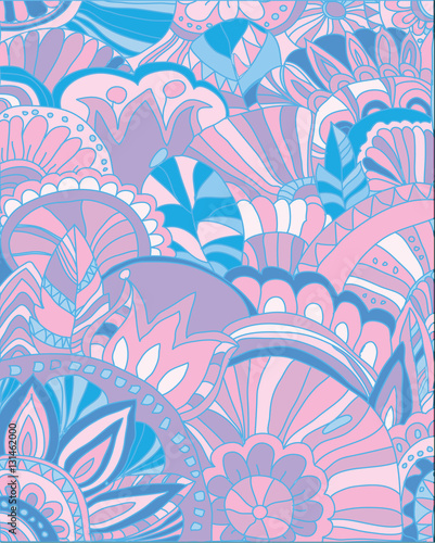 Beautiful abstract background with pattern and decorative flowers