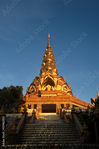 Large outdoor Pagoda on Khao Kho mountain at Wat Pha Sorn Kaew temple at day. © topten22photo