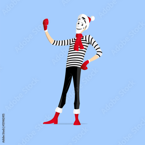 Mime performance - selfie