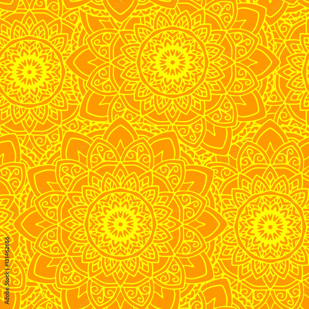 seamless mandala sun yelow seamless mandala sun yelow