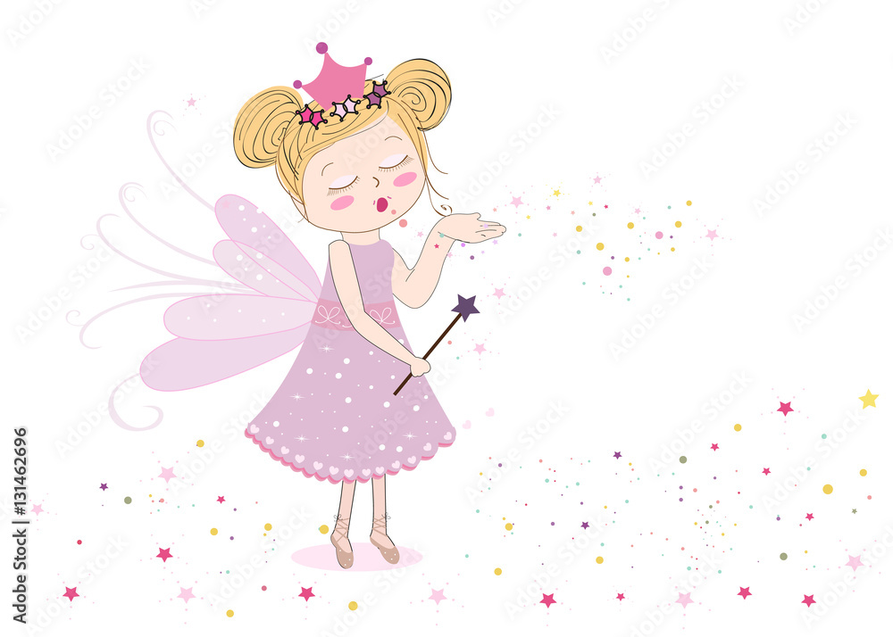 Cute fairy tale sending fairy dust Cute fairy tale sending fairy dust