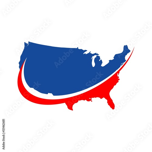 usa logo template with swoosh; logo vector.