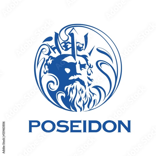 greek god poseidon illustration