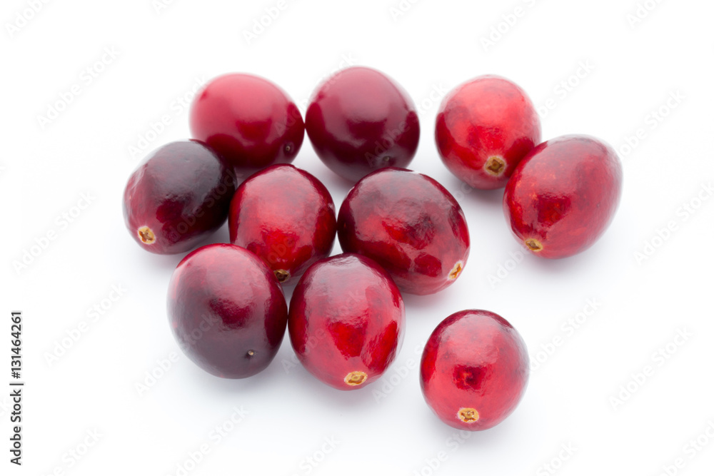 Cranberries top view. Red, ripe cranberries macro view. Cranberries top view. Red, ripe cranberries macro view.