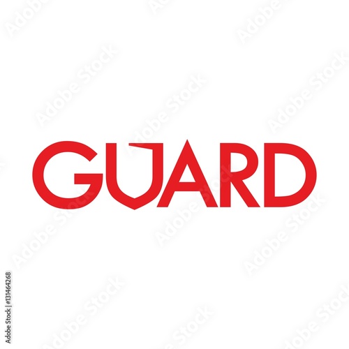 guard logo vector with shield symbol on the letter U.