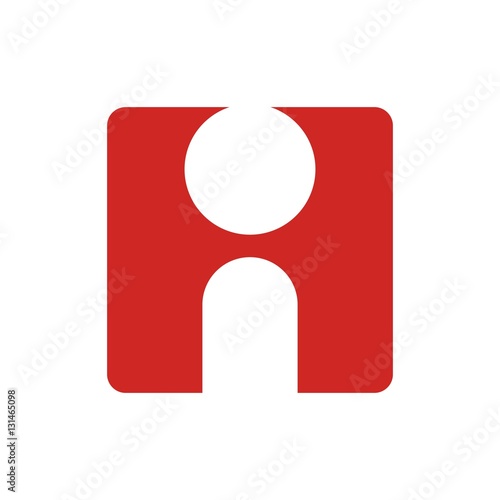 h and i logo template. logotype vector.