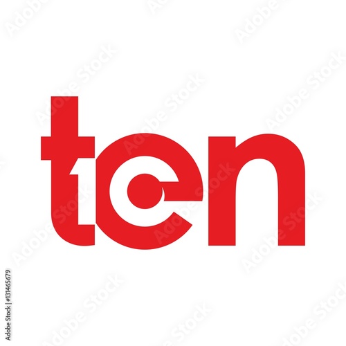 ten logo vector. logo template.