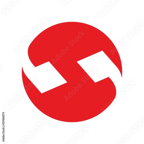 double quote symbol logo vector. letter S.