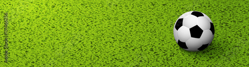 Soccer background witn green grass. Football sport background banner design