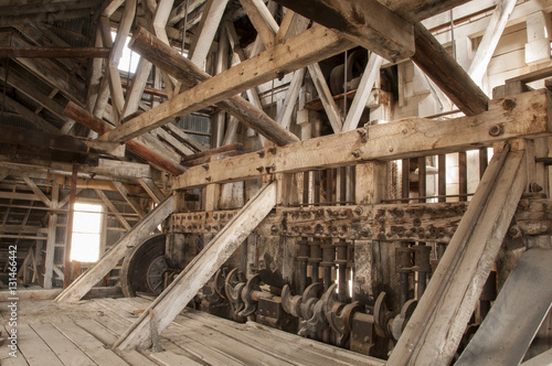 Upper Level of Bodie Stamp Mill. The mill was used to crush gold ore from nearby mines.