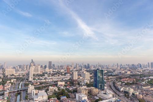 Bangkok cityscape, central business district of Thailand. © mrcmos