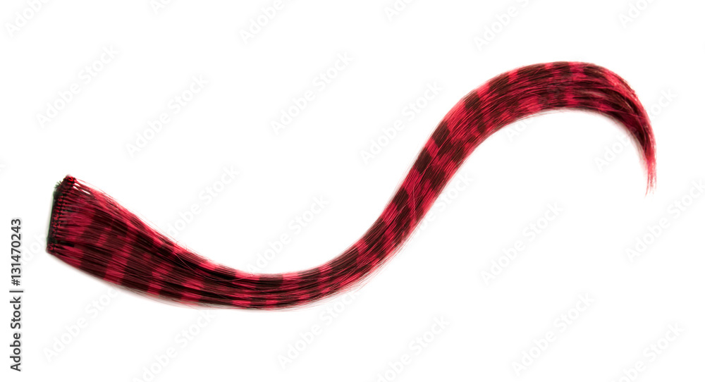 Red color with black strip hair piece Red color with black strip hair piece
