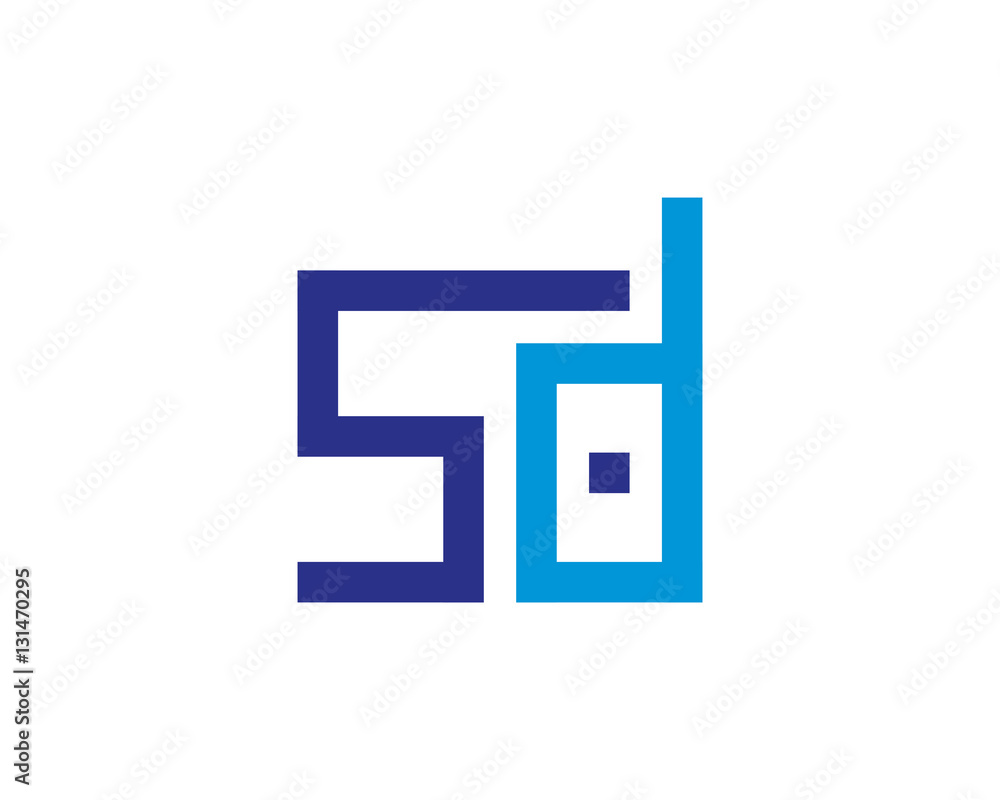 SD letter logo template 3 SD letter logo template 3