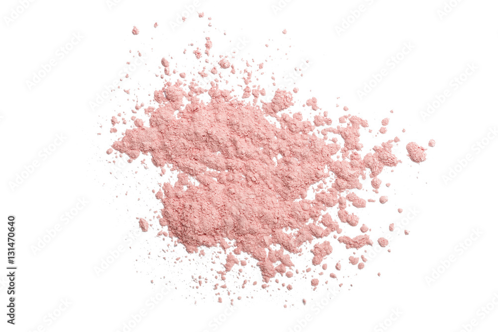 Pink color Foundation powder makeup on background Pink color Foundation powder makeup on background