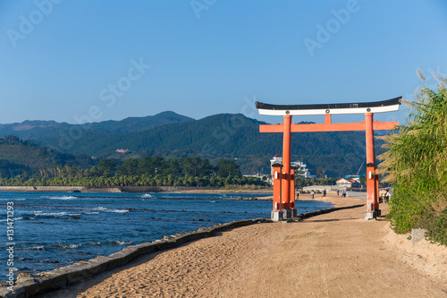 Japanese gate on aoshima Island