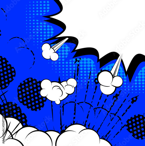 Vector illustrated cartoon, comic book style background.