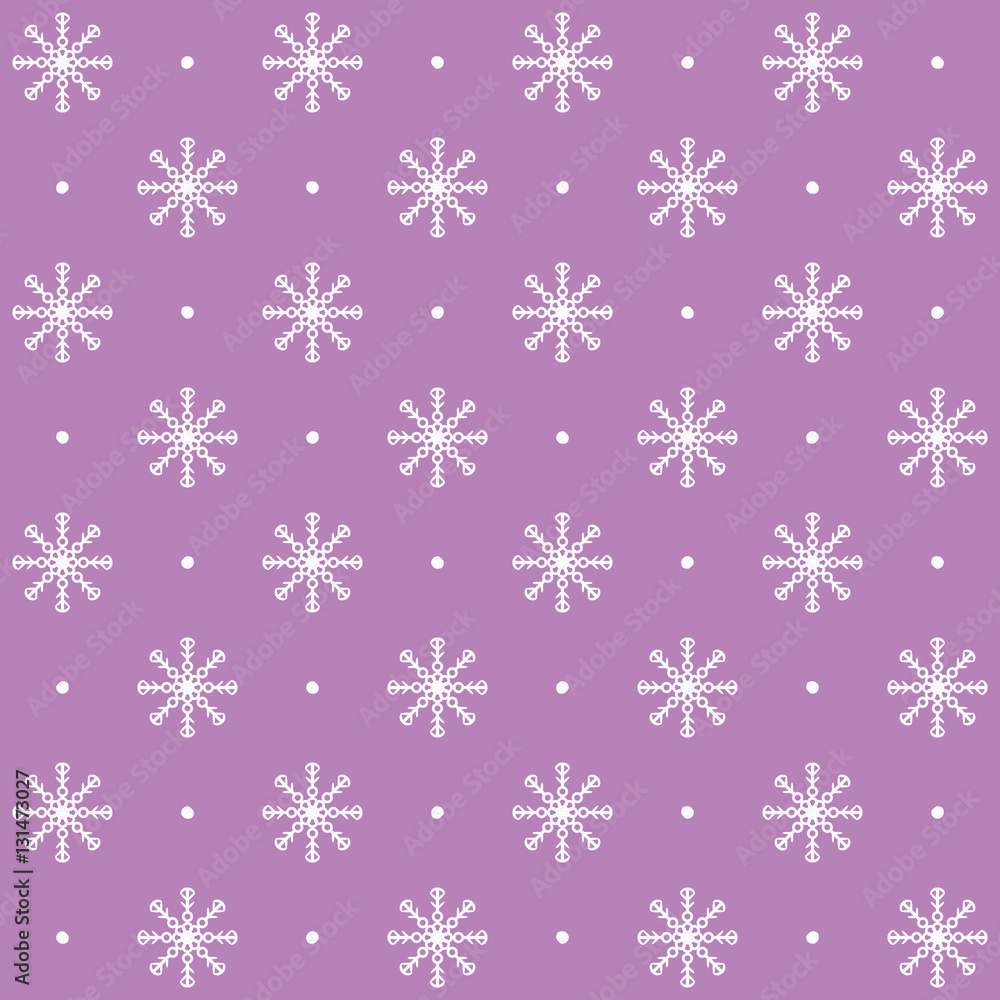 Dotted snowflake pattern. Seamless vector winter background Dotted snowflake pattern. Seamless vector winter background