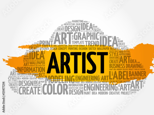ARTIST word cloud, creative business concept background