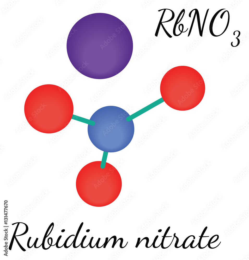 RbNO3 Rubidium nitrate molecule Adobe Stock