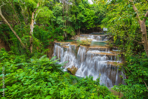Waterfalls in the tropical rain forest in Thailand